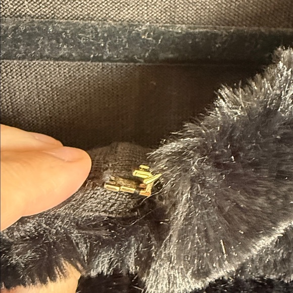 Calvin Klein Black Faux Fur Cropped Jacket- Worn Once- Like New Formal Evening - Picture 5 of 8